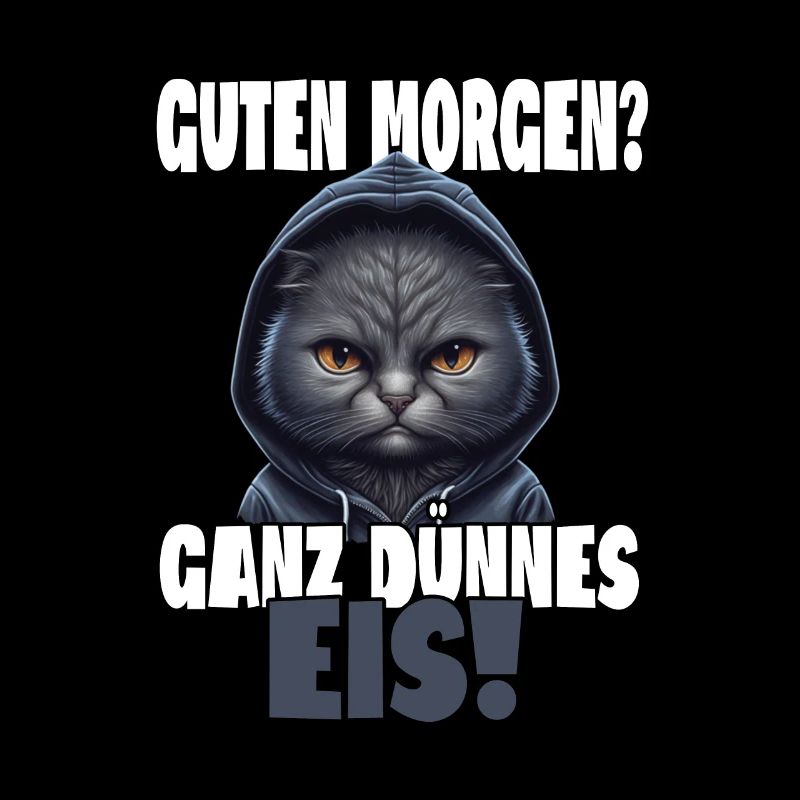 Guten Morgen? Ganz dünnes Eis! Kaffee Spruch