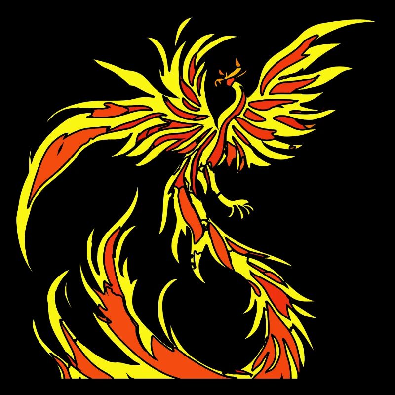 Illustration d’un phénix, style vectoriel