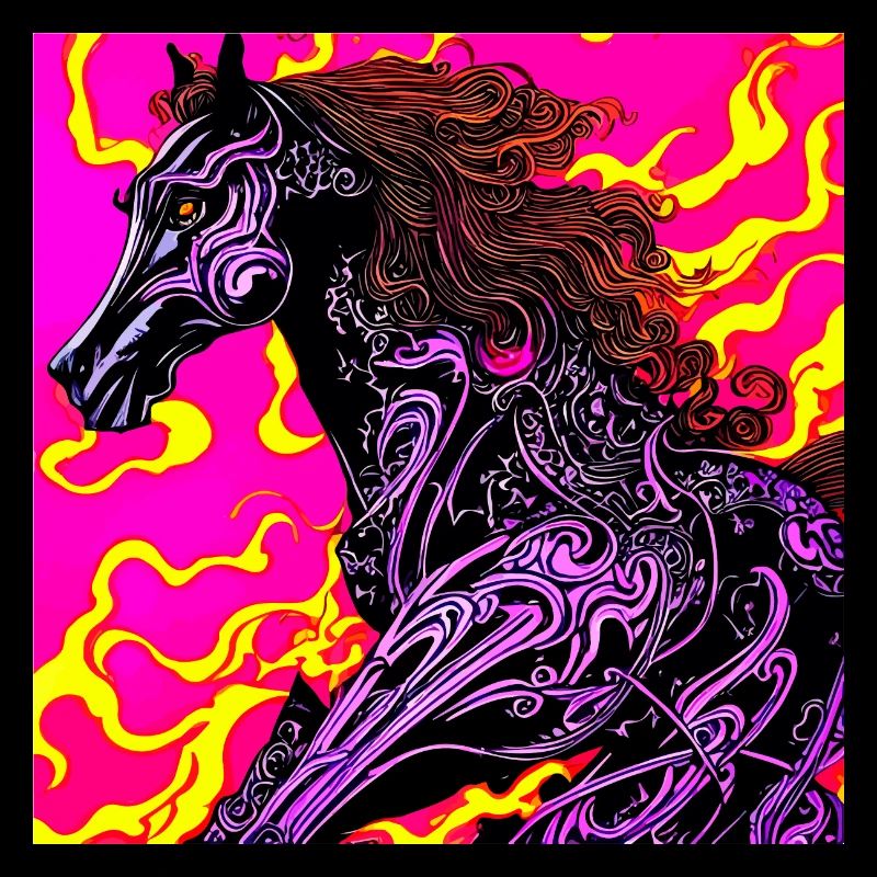 Illustration abstraite d’un cheval