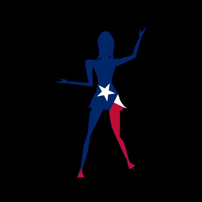 Silhouette de danseuse texane