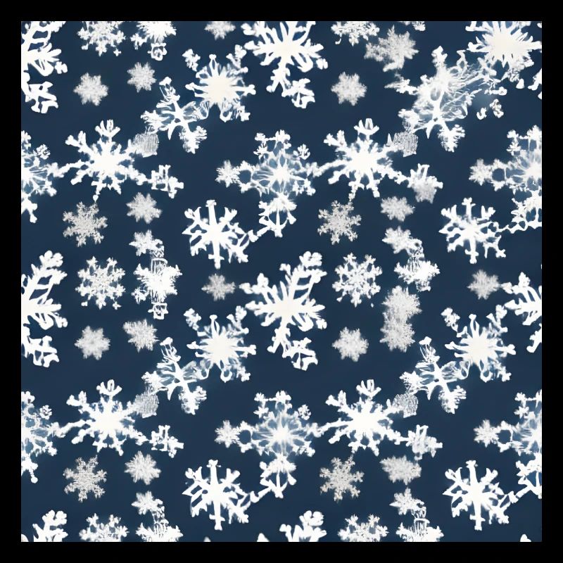 Snow pattern on navy blue background