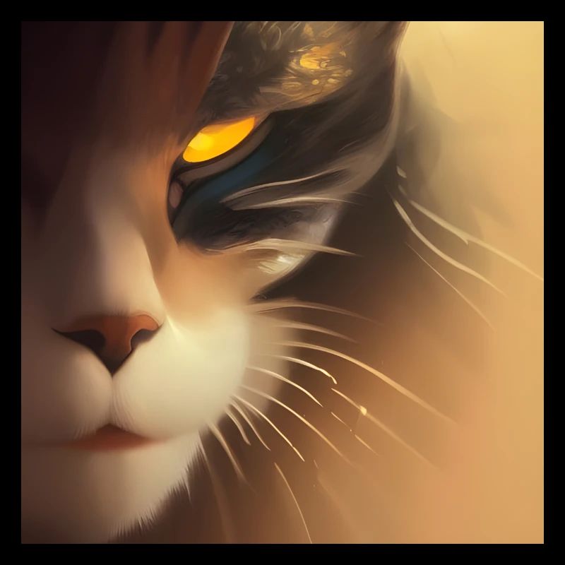 Visage de chat effrayant