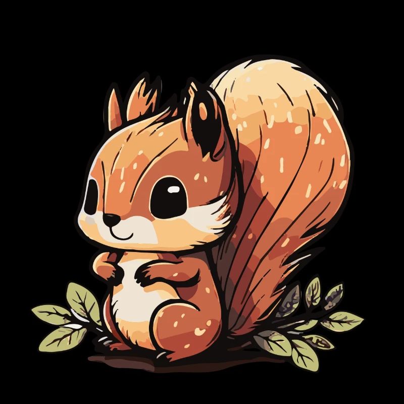 Eichhoernchen Écureuil Comique Mignon Kawaii 5