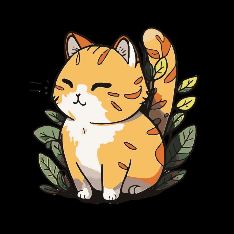 Comic Cute Kawaii Katze Sternchen Kitten Kätzchen