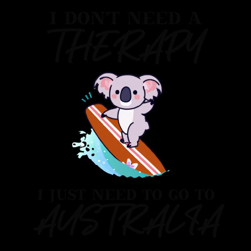 Australia cute koala funny surfing gift idea