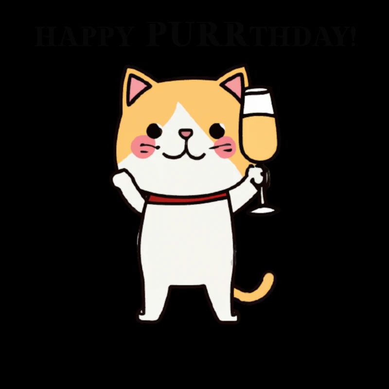 Katze süß Happy Birthday Geschenkidee Geburtstag