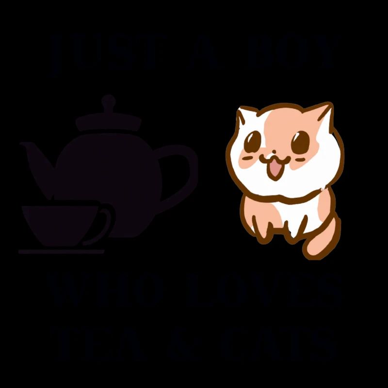 Tea cat gift idea sweet cute