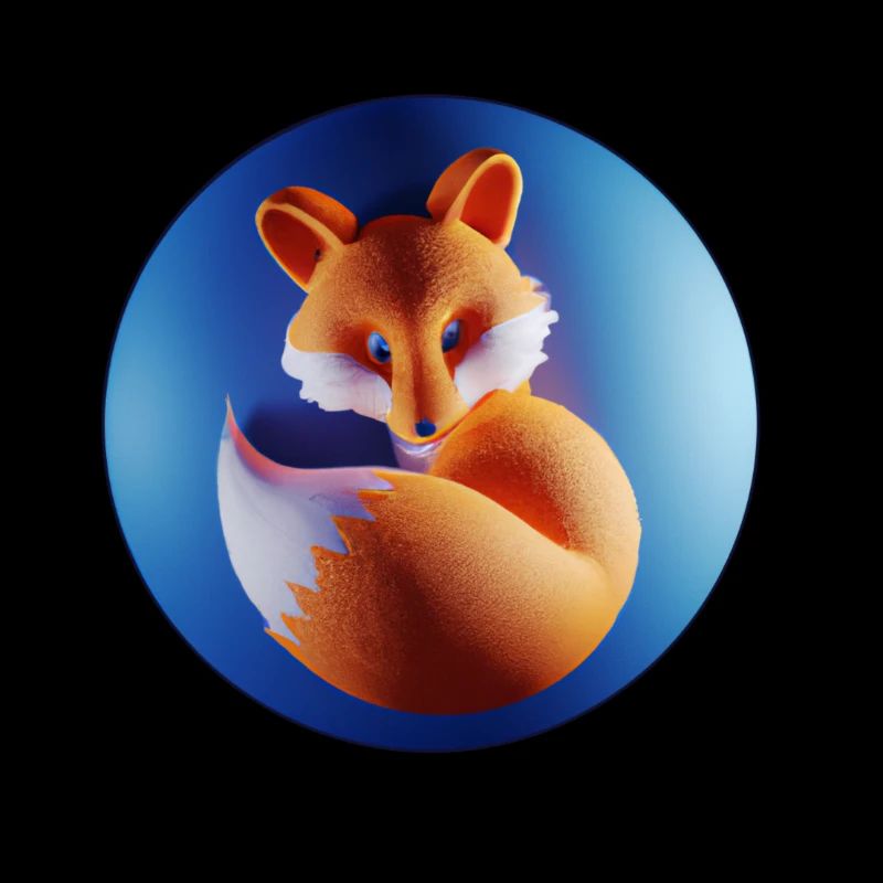Petit renard dans une bulle