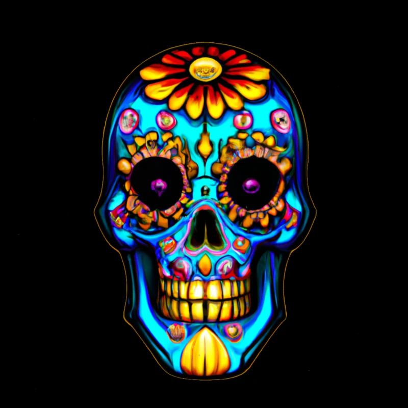Crâne de style mexicain, Día de Muertos