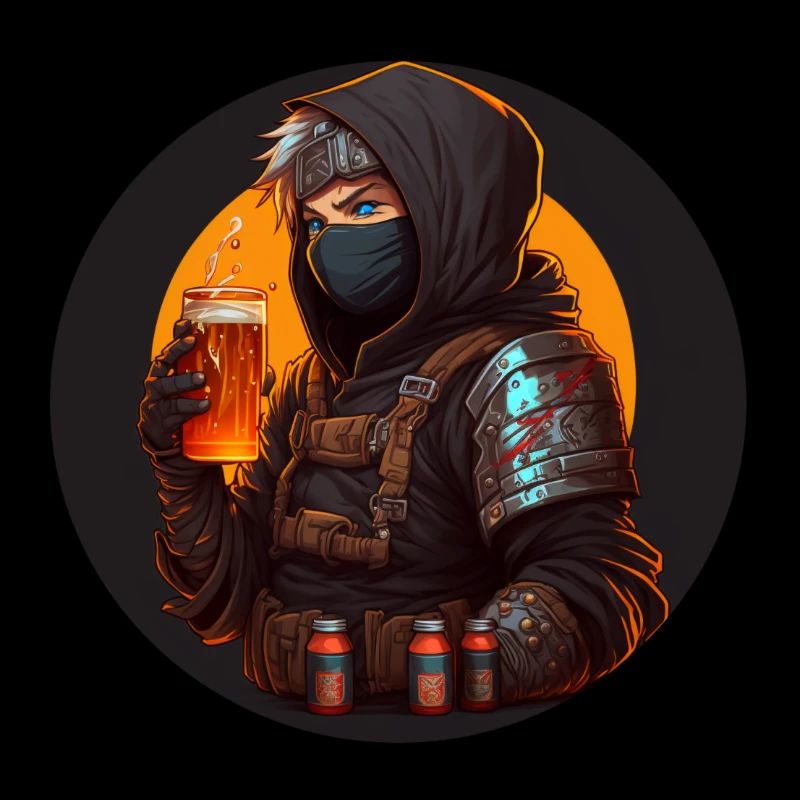 Ninja mit Bier