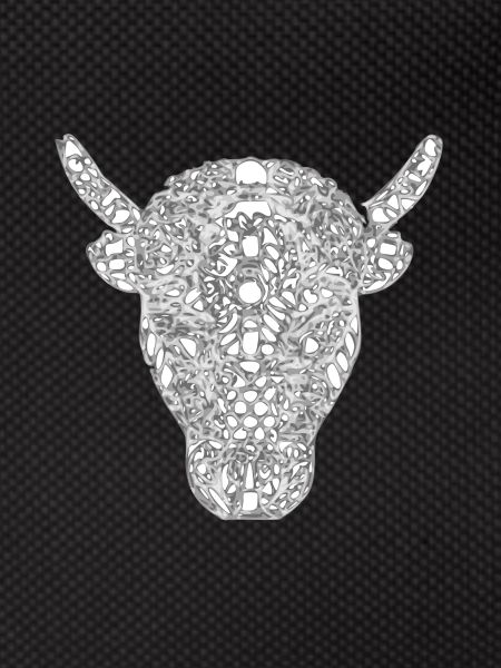 Zentangle cow's head