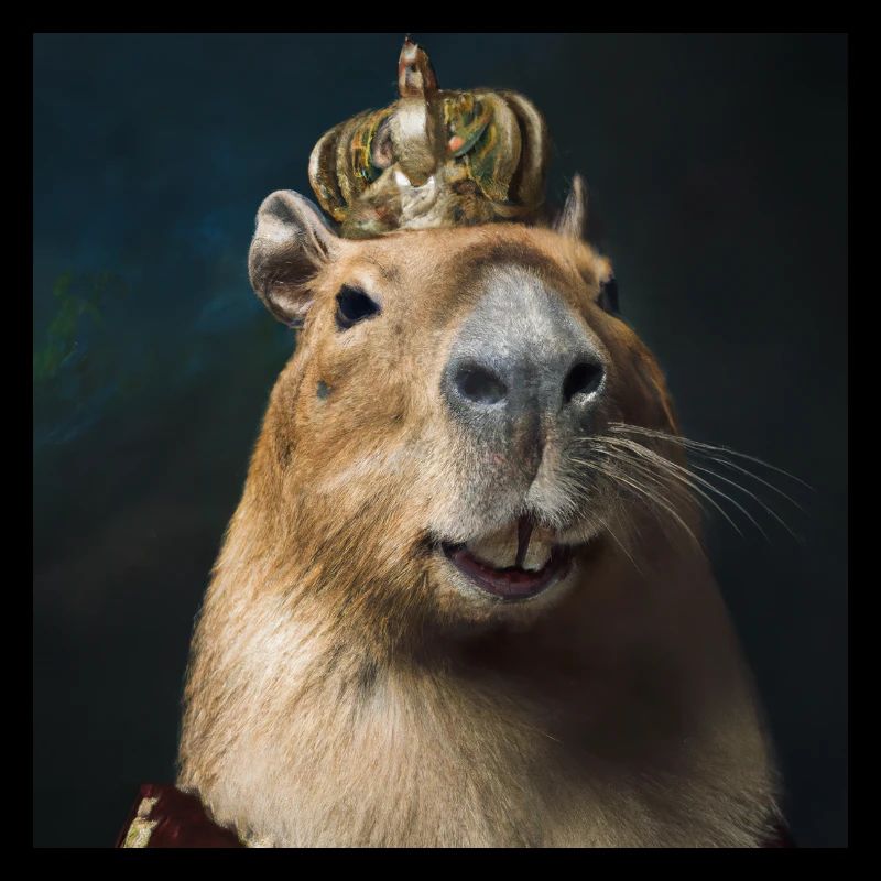 Capybara mit Krone