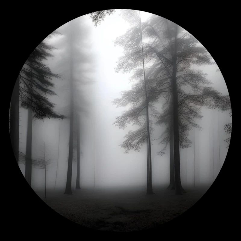 Black and white trees
