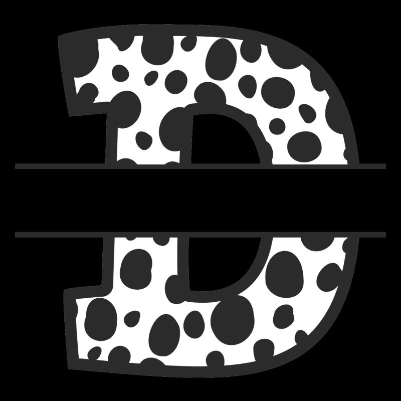 Personalized cow pattern letter