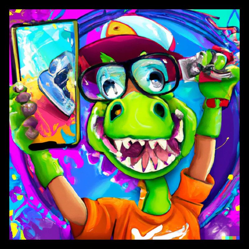 Cool dinosaur makes Selfie V6 gift