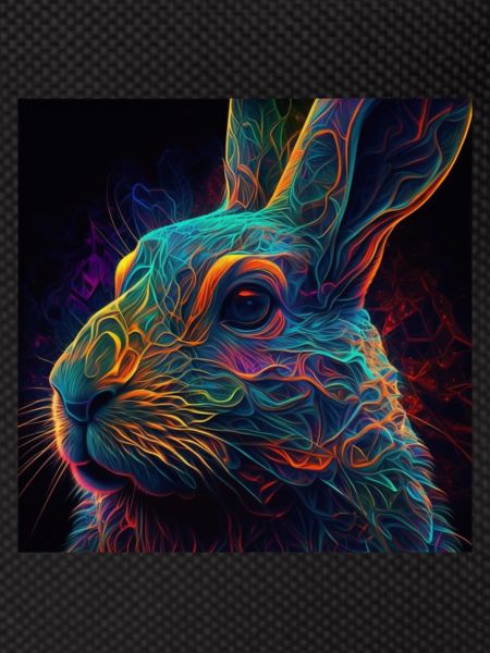 Coloured rabbit, unique design