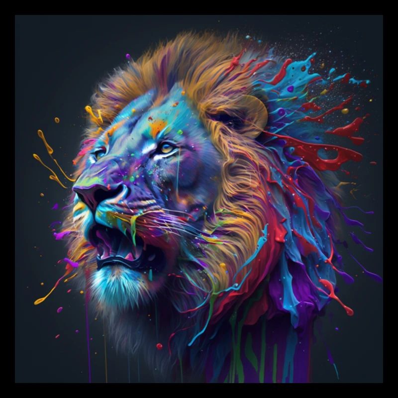 Colored lion, unique design