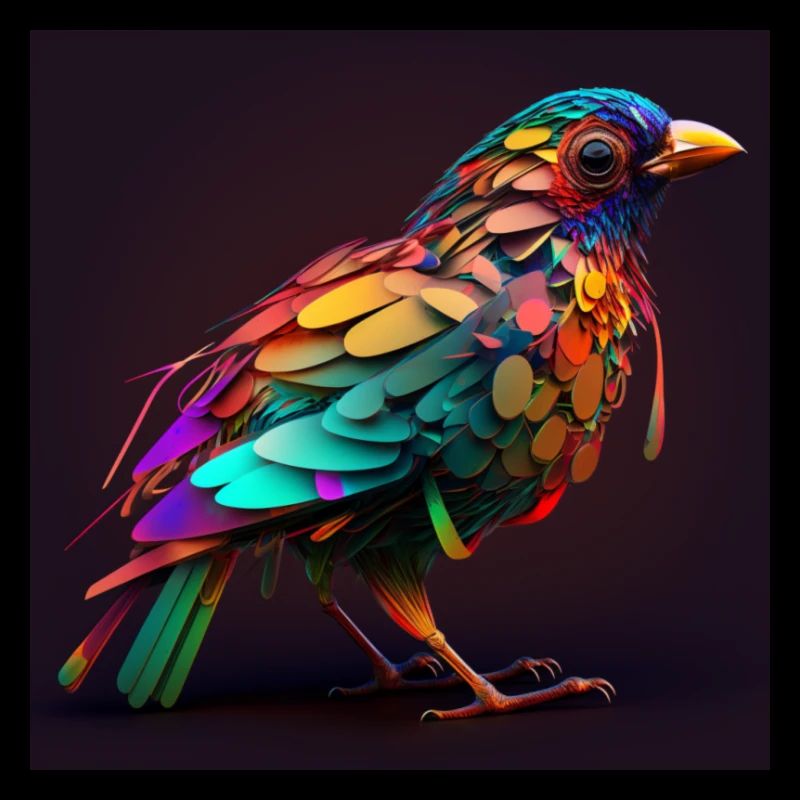 Farbiger Vogel, einzigartiges Design