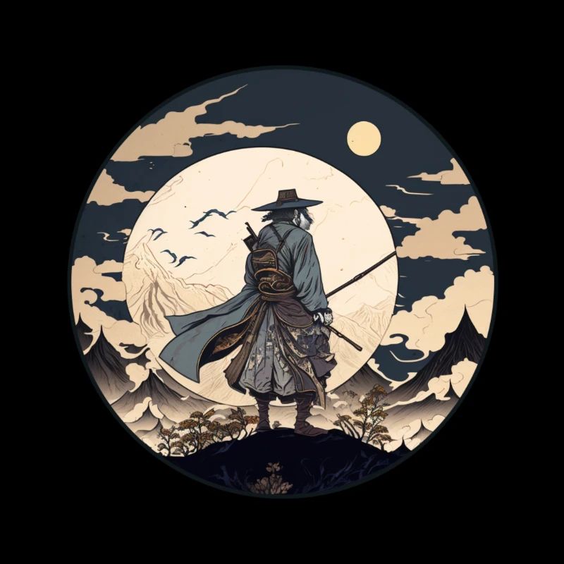 No 13 : Art Japonais Samouraï Fighter Ukiyo_e Style