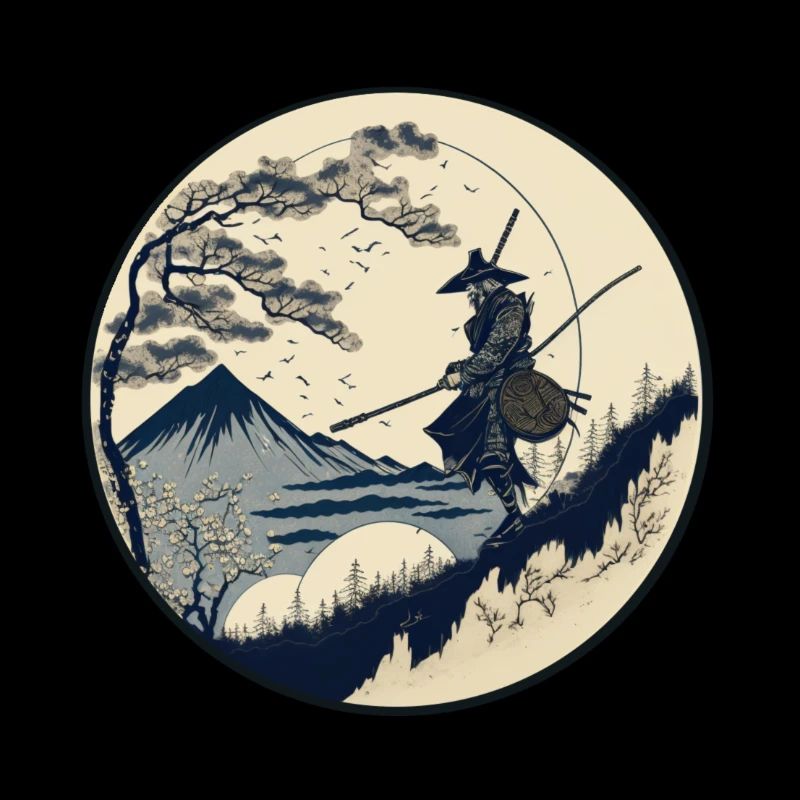 No 4 : Art Japonais Samouraï Fighter Ukiyo_e Style