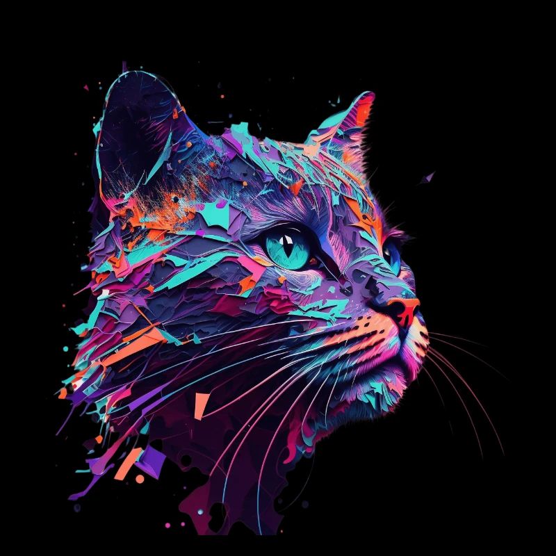 Psychedelische Katze