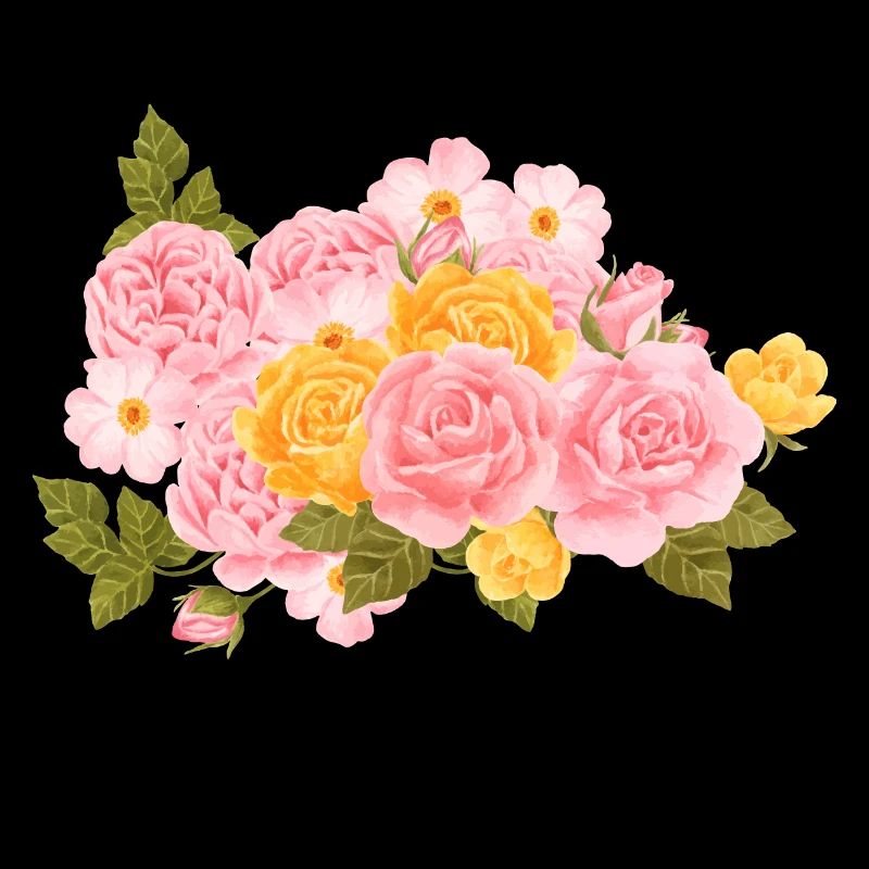 Rosa Aquarellblumen