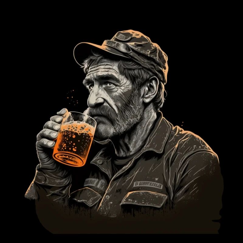Exploitation minière souterraine Buveurs de bière