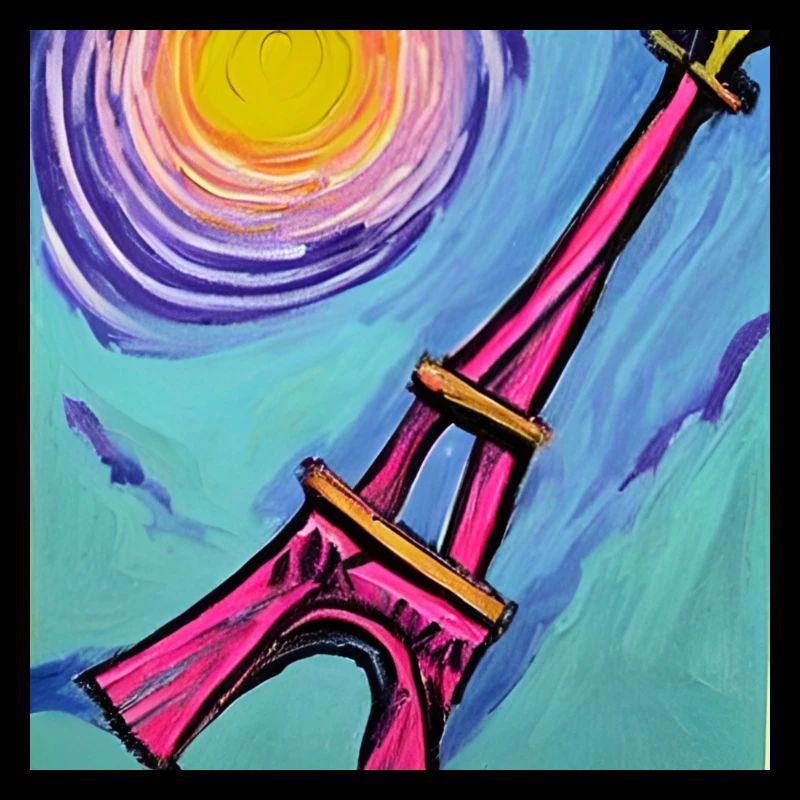 Paris Eiffel Tower van gogh