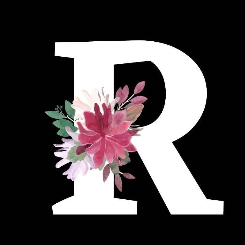 Buchstabe r floral