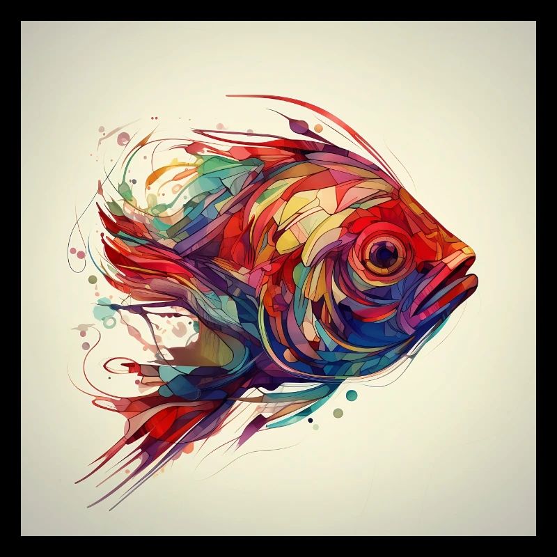 Beau poisson coloré nageant dans la mer