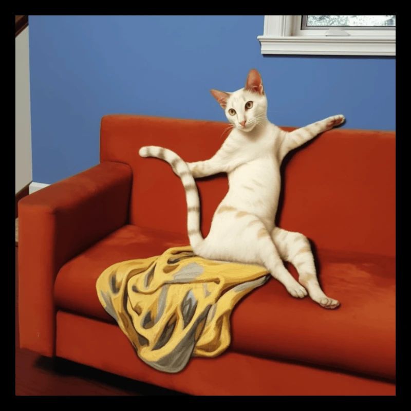 Renaissance-Kunstwerk mit der lasziven Katze