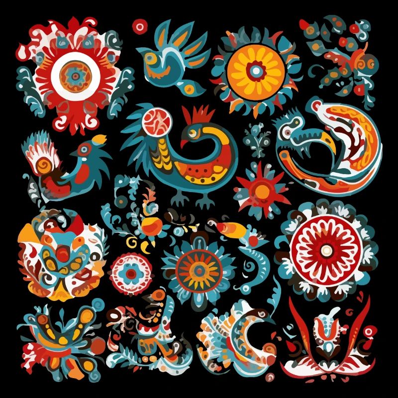 Fleurs et oiseaux