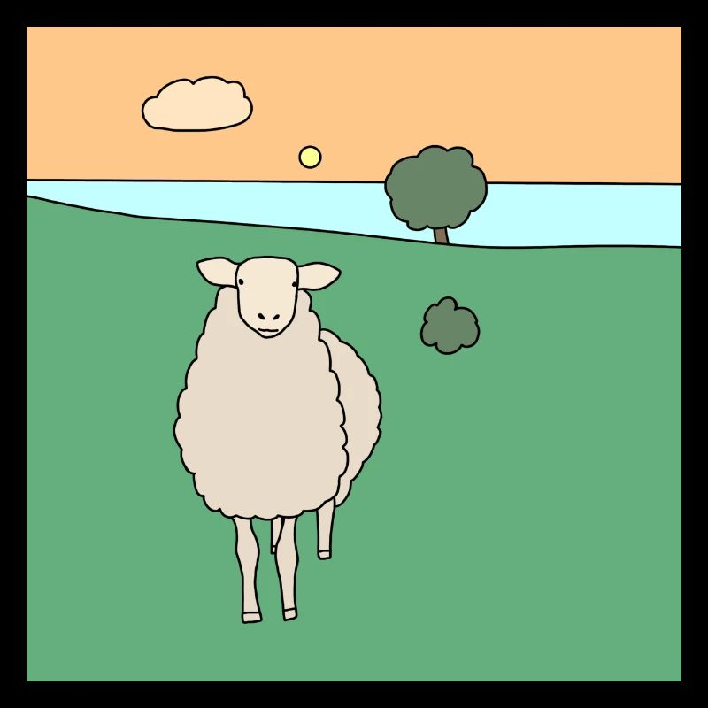 Moutons dans un pré