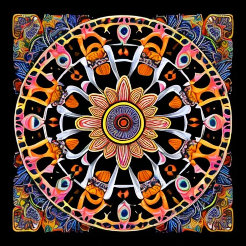 Botanical Mandala Ölgemälde