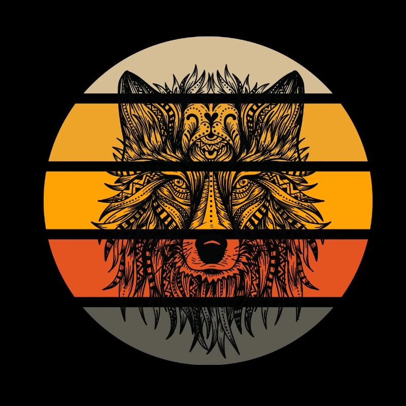Wolf Sunset Head