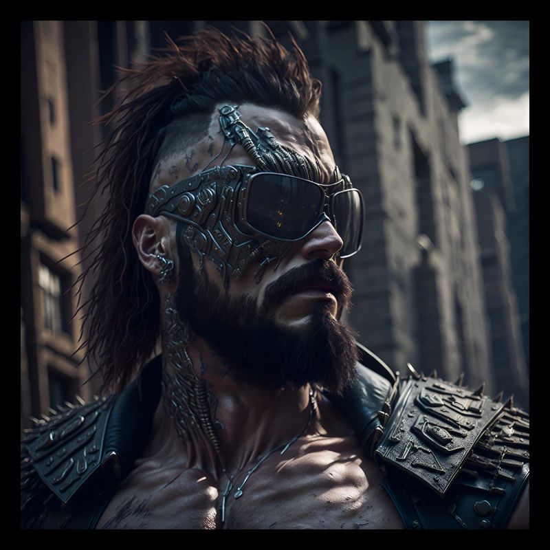 Futur Cyberpunkt Warrior