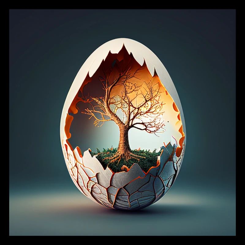 Tree in egg
