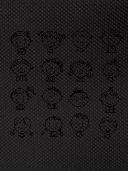 Illustration of children's faces