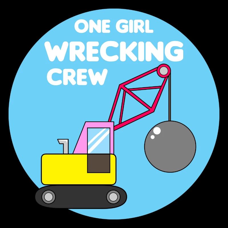 Excavator Construction Site Construction Worker Girl I Gift