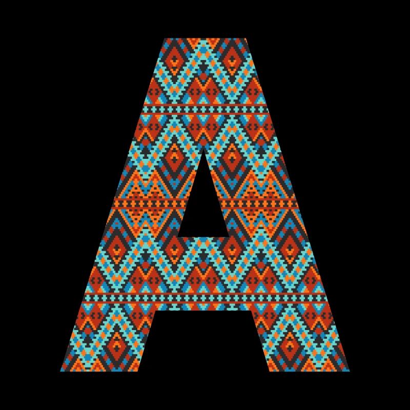 Buchstabe A- Boho-Design