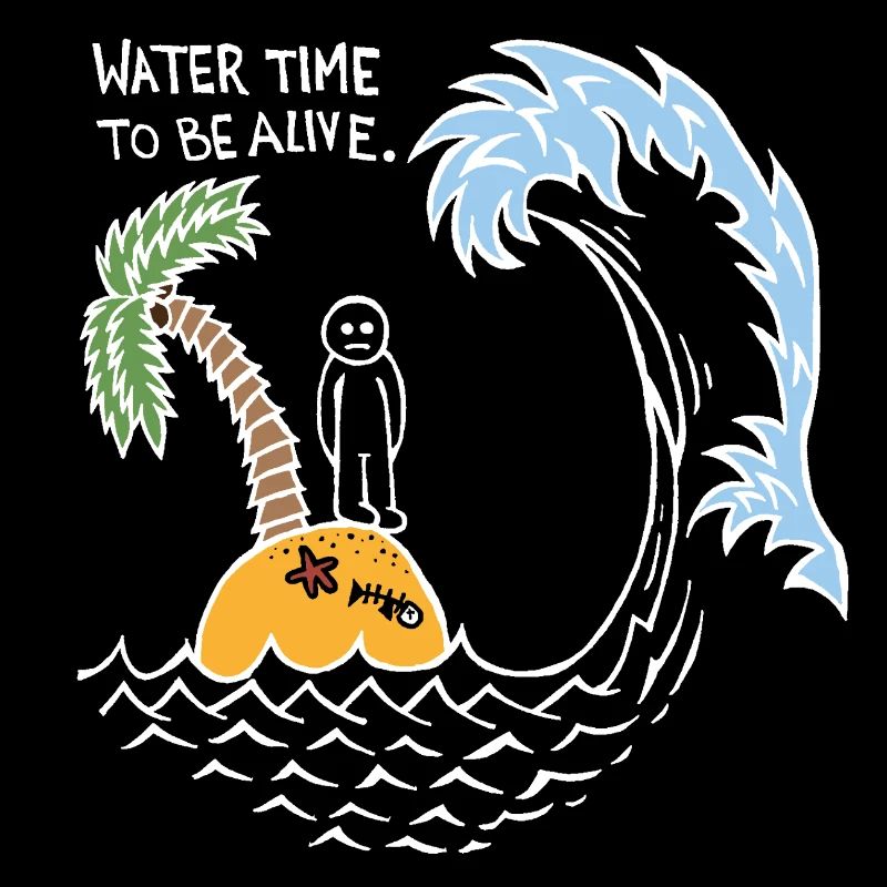 Wasserzeit, um lebendig zu sein (Weiß)