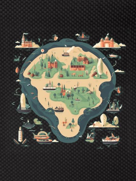 Map of an island