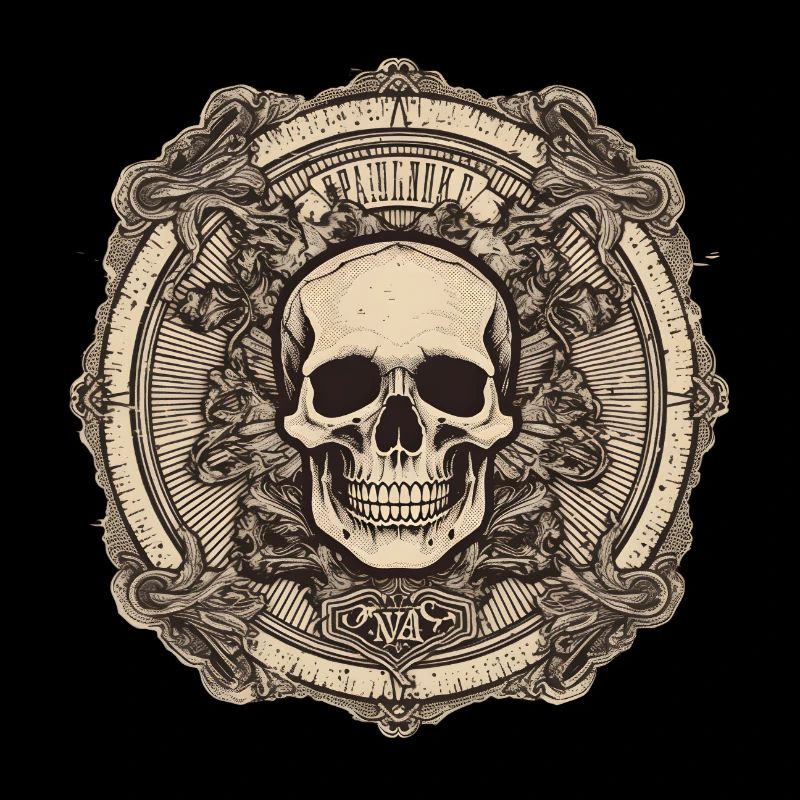 Dunkle Schädelwarnung