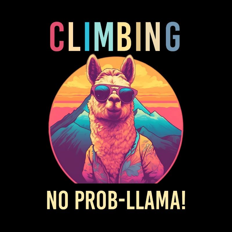 Alpaka Mit Sonnenbrille - No Prob-llama Tee