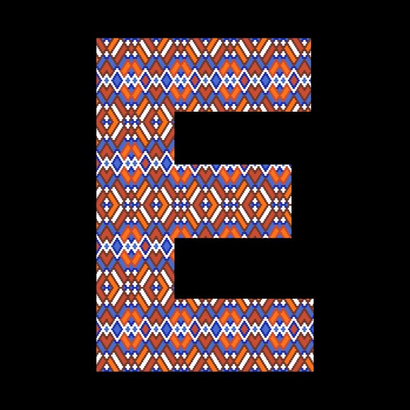 Monogram Letter E- geometric pattern
