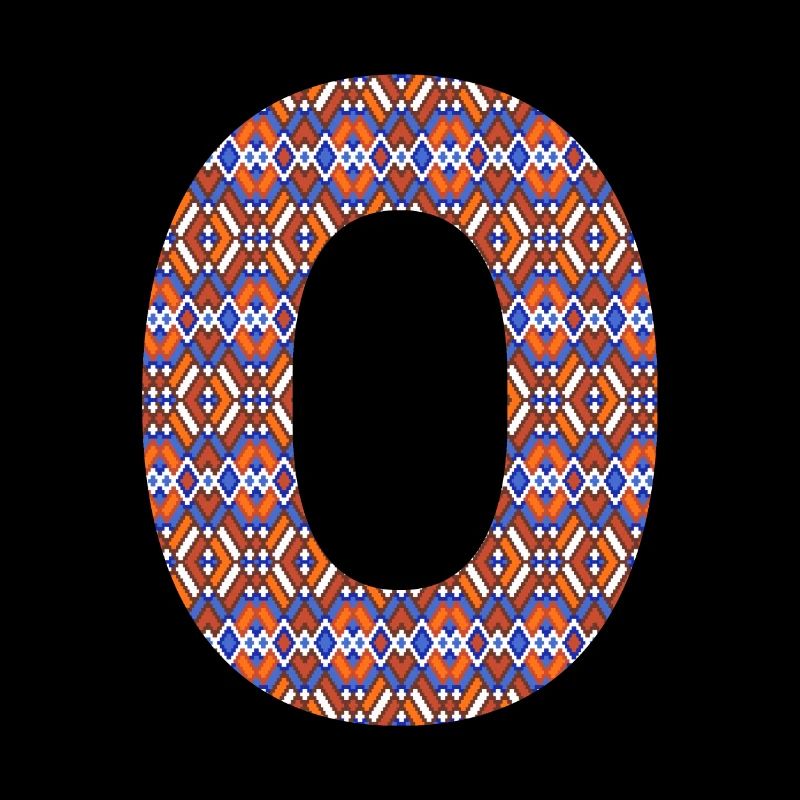 Monogram Letter O- geometric pattern