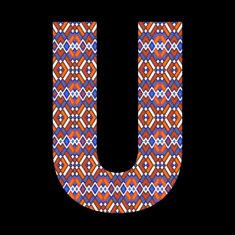Monogram Letter U- geometric pattern