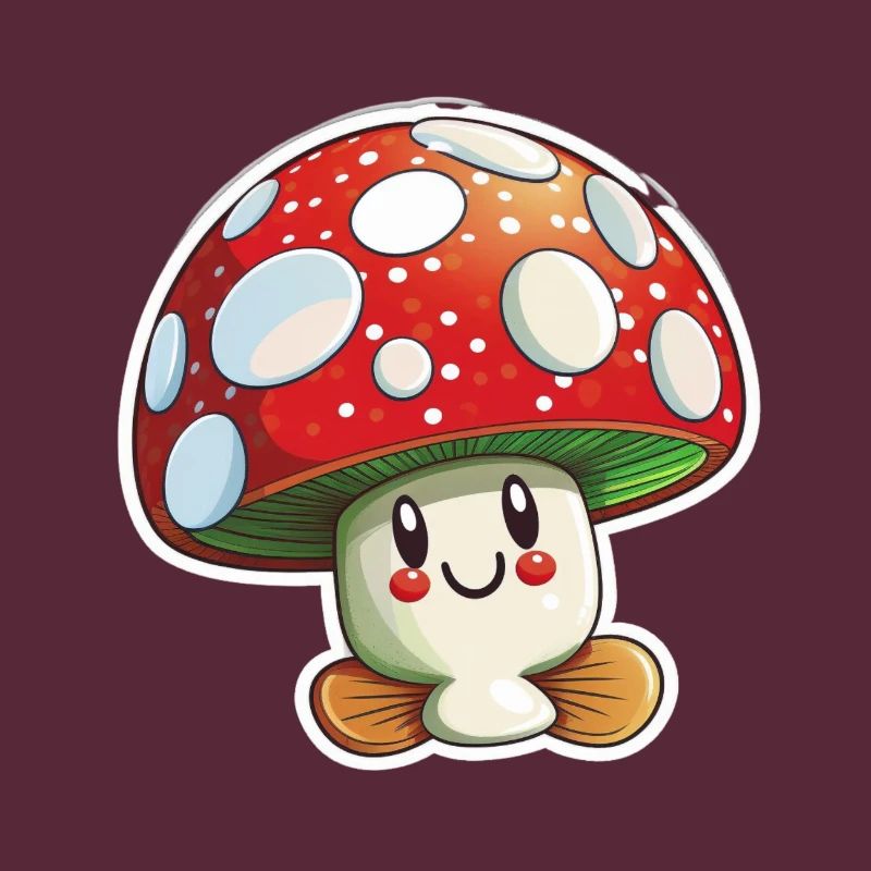 Drôle de champignon de dessin animé