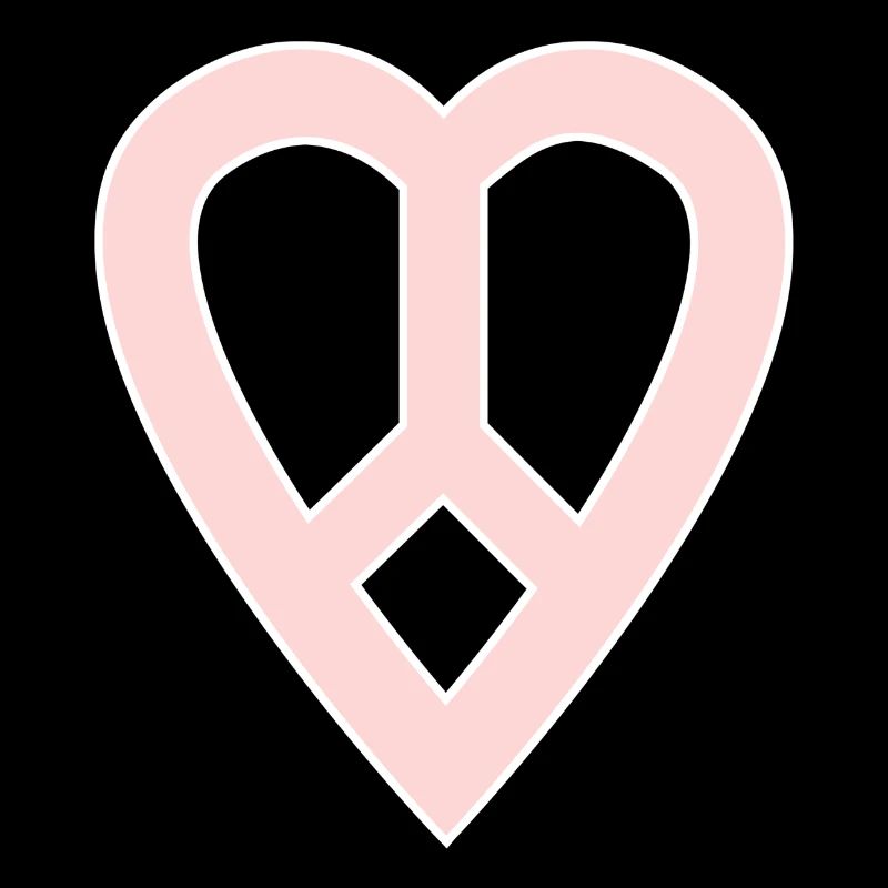 Herz und Frieden in Pink