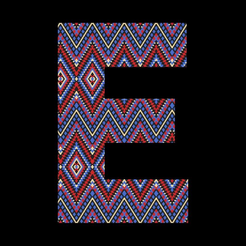 Monogram Letter E- boho colorful design